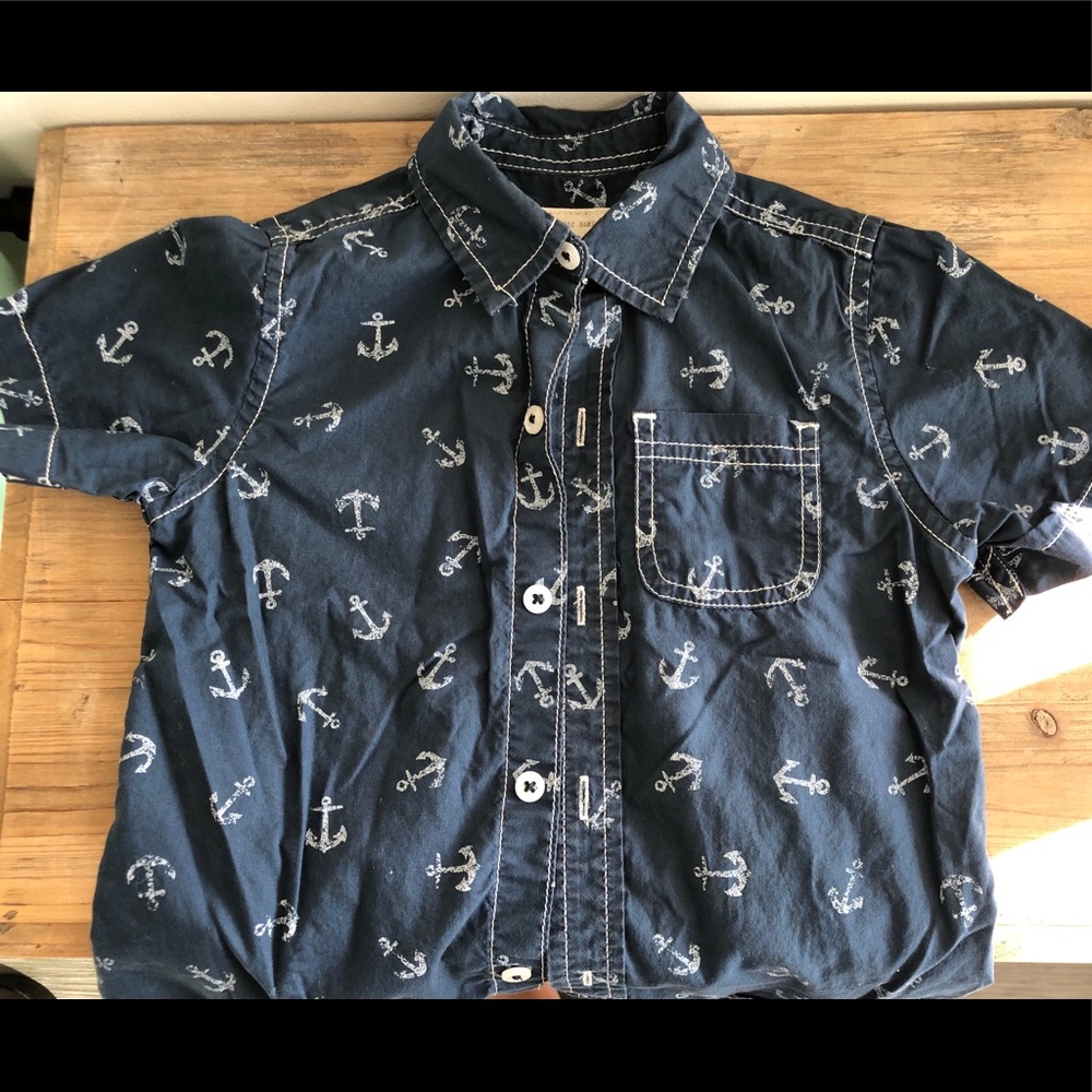 Anchor Print Button Down